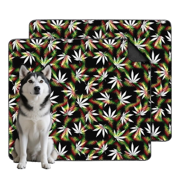 Home Solution 35"x41" Washable Pet Training Pads, Reusable Potty Pads for Dogs with High Performance Absorption and Plant Prints