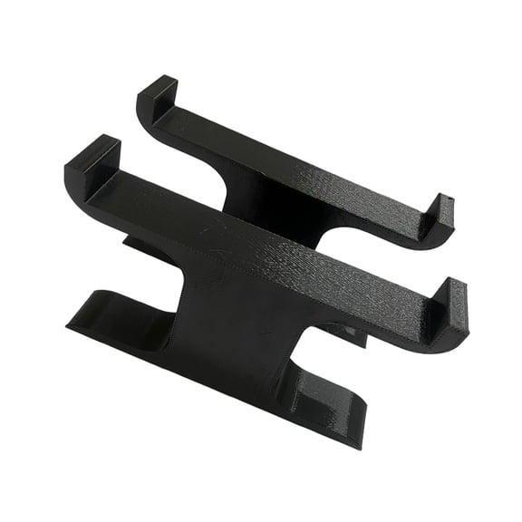 Home Soundbar Stand Supports Set of 2pcs, Black ABS Desktop Holders with Elevated Cradle Design and End Lips for Console Placement