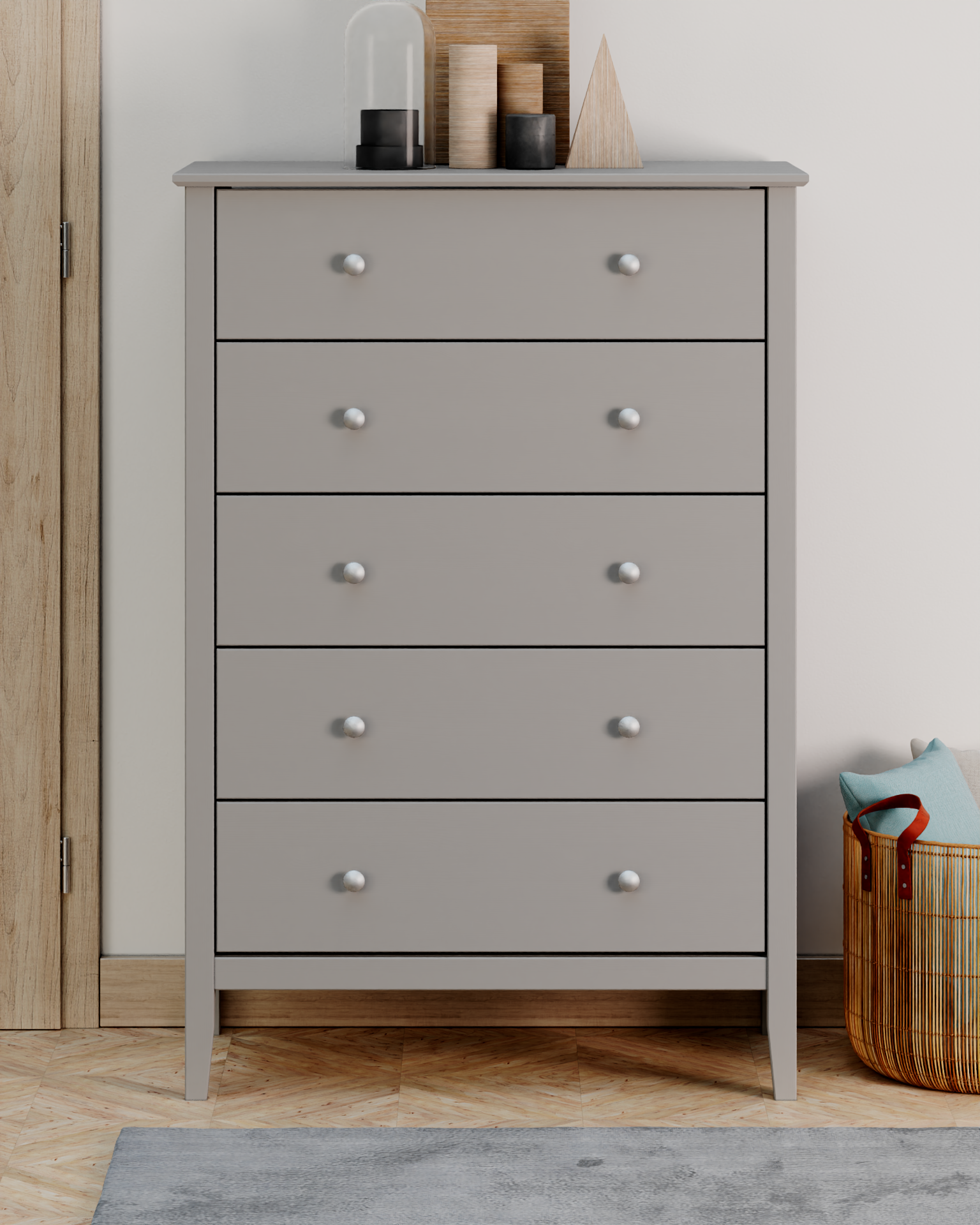 Home Source 50" Bedroom Dressers and Chest of Drawers Wood Furniture ...