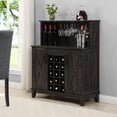 thumbnail image 1 of Home Source Bar Cabinet with Wine Rack in Charcoal Finish, 1 of 3
