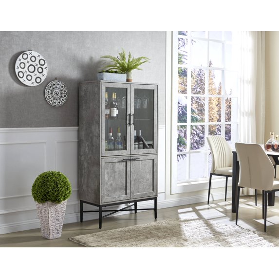 Home Source Contemporary Home Bar Shelf Concrete