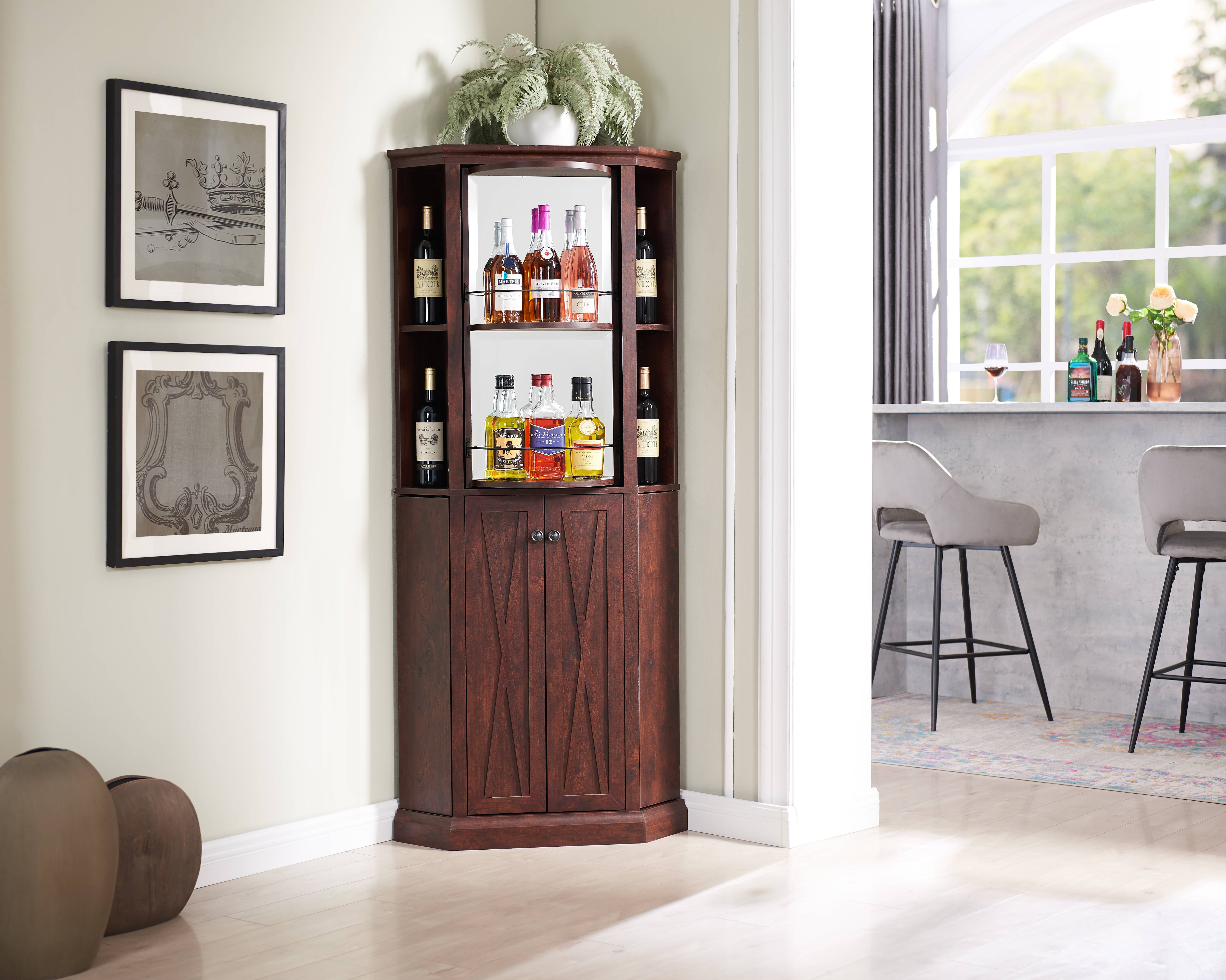 Home Source Jill Zarin Home Corner Bar Mahogany