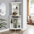 thumbnail image 1 of Home Source White Corner Bar, 1 of 3
