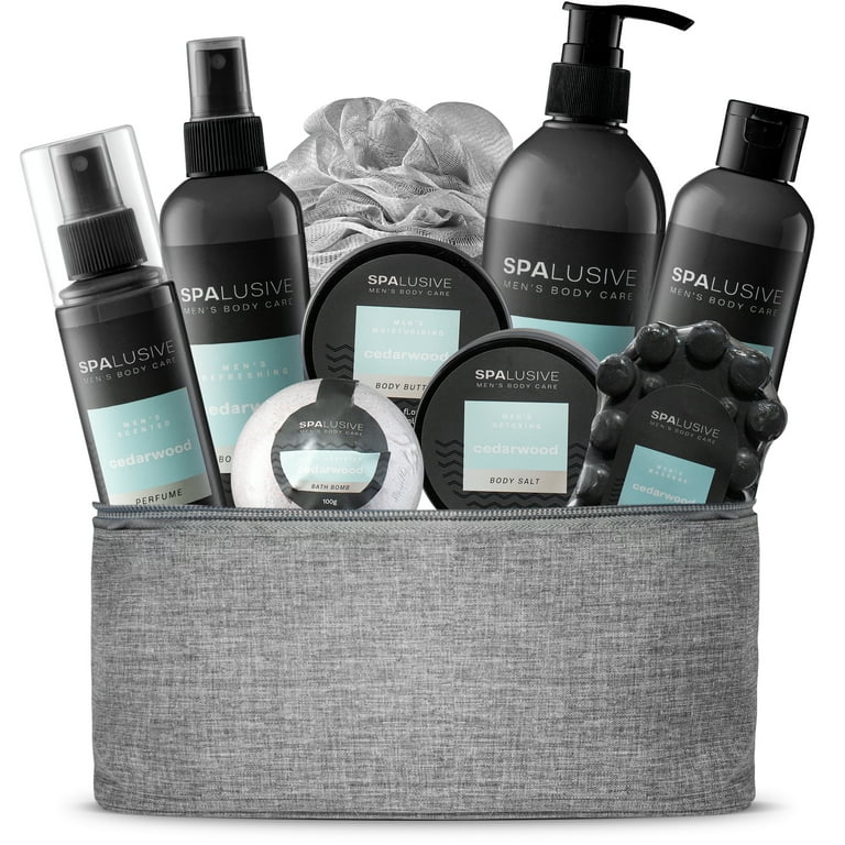 Home Spa Gift Basket for Men – 10-Piece Spa Kit with Hair & Body Wash, Body  Lotion, Cologne, Body Soap, Detoxing Bath Salt, Loofah, & More in Giftable