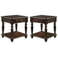 thumbnail image 1 of Home Square 1 Drawer Wood End Table in Espresso Finish - Set of 2, 1 of 8