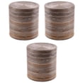 thumbnail image 1 of Home Square 17.5" Round Rattan Stool in Kubu Gray - Set of 3, 1 of 7