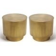 thumbnail image 1 of Home Square 18" Round Metal Accent End Table in Gold - Set of 2, 1 of 4