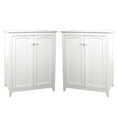 thumbnail image 1 of Home Square 2 Door Wood Storage Cabinet Set in White (Set of 2), 1 of 2