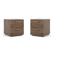 thumbnail image 1 of Home Square 2 Drawer Nightstand in Walnut, Set of 2, 1 of 10