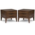 thumbnail image 1 of Home Square 2-Piece 22 " Square Modern End Side Table Set in Walnut Brown, 1 of 6