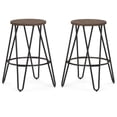 thumbnail image 1 of Home Square 2-Piece 24" Counter Stool Set in Cocoa Brown and Black, 1 of 7