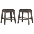 thumbnail image 1 of Home Square 2 Piece 24" Height Upholstered Counter Stool Set in Gray, 1 of 2