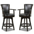 thumbnail image 1 of Home Square 2 Piece 26" Swivel Faux Leather Counter Stool Set in Vintage Brown, 1 of 11