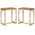 thumbnail image 1 of Home Square 2-Piece Accent End Table Set in Natural and Gold, 1 of 6