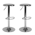 thumbnail image 1 of Home Square 2 Piece Backless Madrid Adjustable Swivel Bar Stool Set in Chrome, 1 of 6