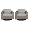 thumbnail image 1 of Home Square 2 Piece Beachcroft Swivel Patio Arm Chair Set in Beige, 1 of 5