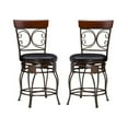 thumbnail image 1 of Home Square 2 Piece Big and Tall Metal Scroll Back Counter Stool Set in Bronze, 1 of 10
