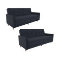thumbnail image 1 of Home Square 2 Piece Coil Linen Convertible Sleeper Sofa Set in Navy Blue, 1 of 10