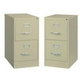 thumbnail image 1 of Home Square 2 Piece Deep Metal Vertical Filing Cabinet Set in Putty/Beige, 1 of 7