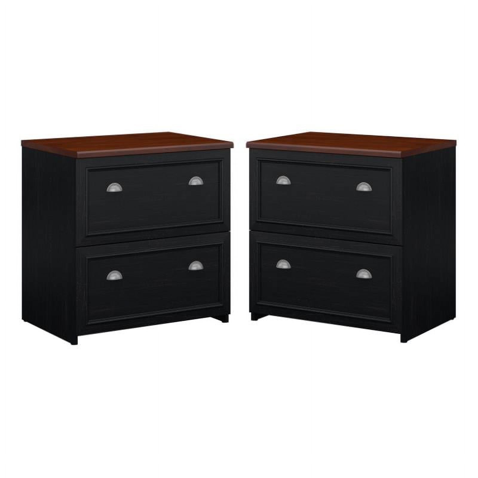Home Square 2 Piece Engineered Wood Filing Cabinet Set in Antique Black - image 1 of 7