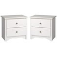 thumbnail image 1 of Home Square 2-Piece Furniture 2-Drawer Night Stand Set in White, 1 of 7