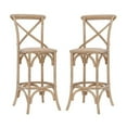 thumbnail image 1 of Home Square 2-Piece Furniture 30" Wood Bar Stool Set in Gray Wash, 1 of 10