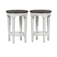 thumbnail image 1 of Home Square 2-Piece Furniture Allyson Park Console Stool Set in White, 1 of 10