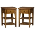 thumbnail image 1 of Home Square 2-Piece Furniture Lake House Chair Side Table Set in Oak, 1 of 11