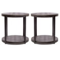 thumbnail image 1 of Home Square 2-Piece Furniture Modern View Round End Table Set in Brown, 1 of 7