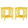 thumbnail image 1 of Home Square 2-Piece Furniture Pinewood End Table Set in Yellow, 1 of 10