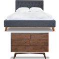 thumbnail image 1 of Home Square 2 Piece Furniture Set with Queen Platform Bed & 6-Drawer Dresser, 1 of 13