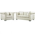 thumbnail image 1 of Home Square 2-Piece Furniture Set with Velvet Accent Chair and Loveseat in Cream, 1 of 8