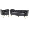 thumbnail image 1 of Home Square 2-Piece Furniture Set with Velvet Accent Chair and Sofa, 1 of 8