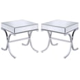 thumbnail image 1 of Home Square 2-Piece Furniture Square Mirror Top End Table Set in Chrome, 1 of 2