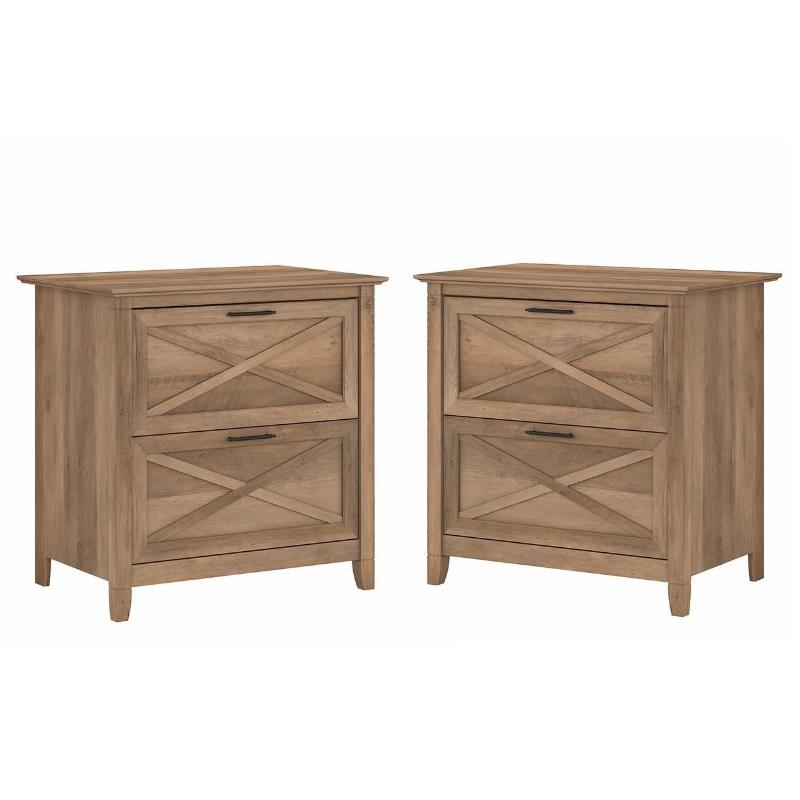 Home Square 2 Piece Lateral Filing Cabinet Set with 2 Drawer in Reclaimed Pine - image 1 of 8