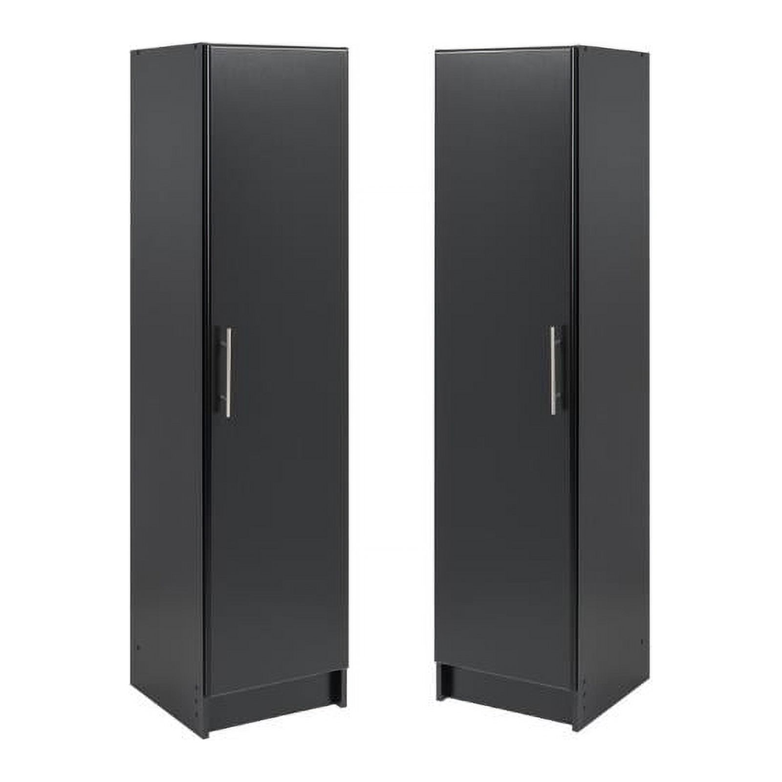 Home Square 2 Piece MDF Door Narrow Set in Black