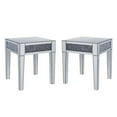 thumbnail image 1 of Home Square 2 Piece Mirrored Beveled Frame End Table Set in Gray, 1 of 5