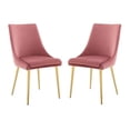thumbnail image 1 of Home Square 2 Piece Modern Velvet Accent Dining Chair Set in Dusty Rose, 1 of 8
