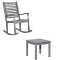 thumbnail image 1 of Home Square 2 Piece Patio Set with Wood Rocking Chair and End Table in Gray, 1 of 12