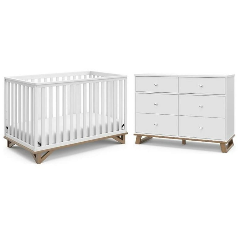 Home Square 2 Piece Set with Crib and 6 Drawer Dresser