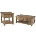 thumbnail image 1 of Home Square 2-Piece Set with 2 Drawer Coffee Table & End Table in Natural, 1 of 10