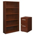 thumbnail image 1 of Home Square 2-Piece Set with 2-Drawers File Cabinet & Bookcase in Classic Cherry, 1 of 11