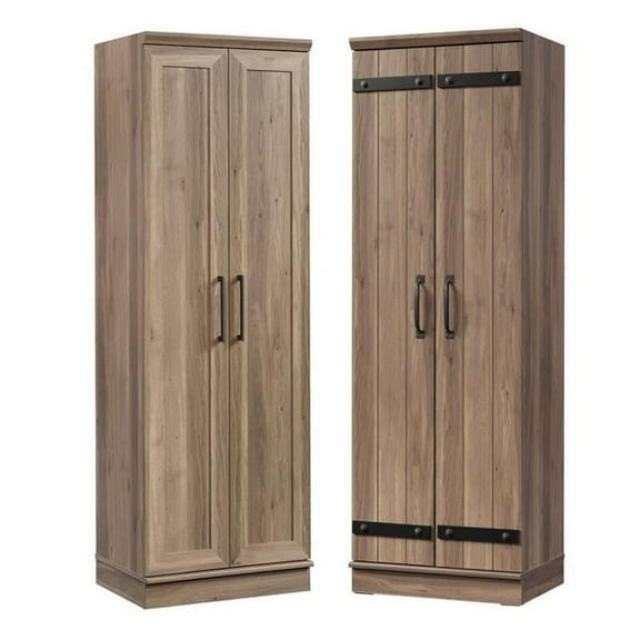 Home Square 2-Piece Set with 23" Storage Cabinet & 2-Barn Door Storage Cabinet