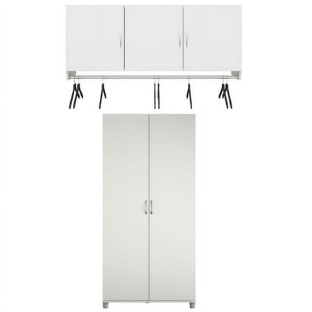 Home Square 2-Piece Set with 36" Utility Storage Cabinet and Wall Cabinet