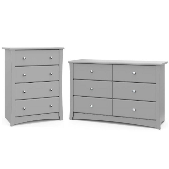 Home Square 2Piece Set with 4Drawer Chest & 6Drawer Dresser in