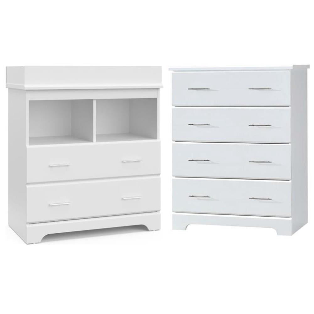 Home Square 2-Piece Set with 4 Drawer Chest and 2-Drawer Chest ...