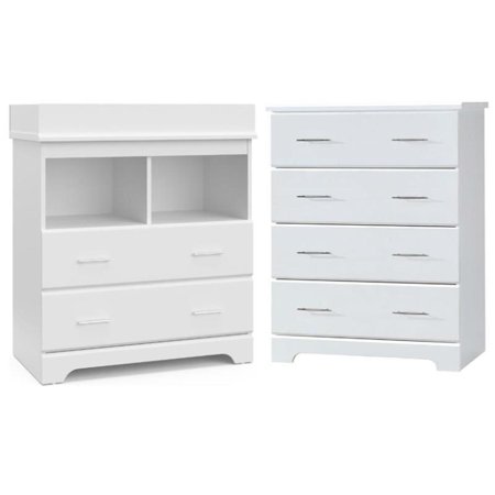 Home Square 2-Piece Set with 4 Drawer Chest and 2-Drawer Chest