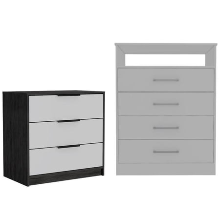 Home Square 2-Piece Set with 4 Drawer Dresser and 3 Drawer Dresser