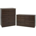 thumbnail image 1 of Home Square 2-Piece Set with 6-Drawer Double Dresser 4-Drawer Chest in Espresso, 1 of 8
