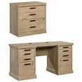thumbnail image 1 of Home Square 2-Piece Set with 60" Credenza Desk & 2-Drawers Lateral File Cabinet, 1 of 21
